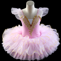 新款芭蕾舞演出服女童芭蕾舞裙吊带纱裙儿童蓬蓬裙小天鹅舞TUTU裙