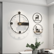 轻奢挂钟静音简约石英钟大钟表客厅创意北欧式现代时尚家用时钟