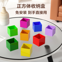迷你小格子盒透明正方体分格收纳盒食玩分类展示盒五金零件散珠盒