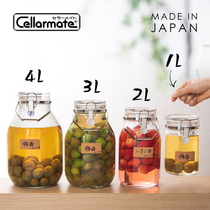 星硝日本进口手提酿梅子酒瓶子酿草莓青梅酒密封罐泡酒泡菜玻璃瓶