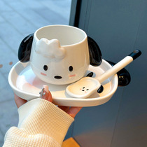 韩国ins可爱小狗造型陶瓷碗水果沙拉酸奶早餐麦片儿童饭碗盘套装