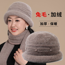 中老年人帽子女冬季妈妈针织帽新款老人奶奶老太太加厚保暖毛线帽