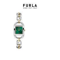 【节日礼物】FURLA芙拉CHAIN系列小绿表小众钢带石英女士手表