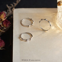 925纯银戒指女食指小众设计复古尾戒泰银个性开口情侣戒指环礼物