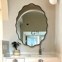 法式浴室镜异形壁挂家用卫生间智能化妆镜子网红卧室梳妆镜挂墙式