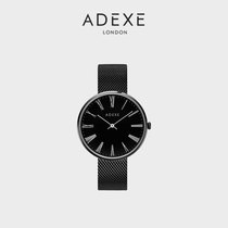ADEXE英国手表男钢带石英表 时尚男女礼物小众大表盘腕表