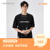 : CHOCOOLATE男装基础短袖T恤2024夏季新款简约日常半袖001070
