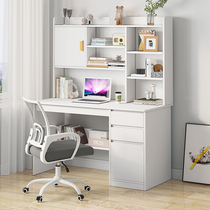 简易现代网红卧室家用学生办公书柜书架一体台式桌椅套装电脑桌