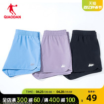 中国乔丹短裤女2024夏季新款梭织裤舒适松紧带速干运动裤女士跑步