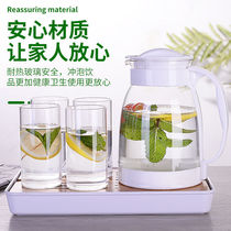 冷水壶大容量玻璃耐高温凉白开水杯茶壶套装家用果汁壶防爆凉水壶