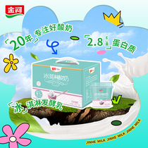 金河冰激凌酸奶发酵菌型冰淇淋整箱盒装低温酸奶120g*12杯
