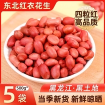 东北红衣生花生米500g黑龙江四粒红花生仁新鲜红皮新货米仁红豆