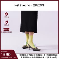 【断码】lost in echo 2022新款 橡胶前掌运动鞋舌尖头图钉跟单鞋