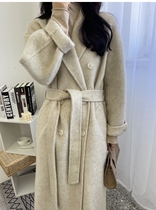 双面羊绒大衣女中长款2023年新款101801经典版加厚冬季羊驼绒外套