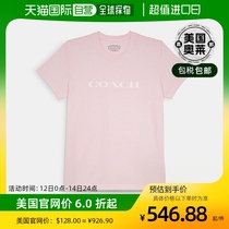 Coach/蔻驰 Essential 标志字母T恤短袖粉色 【美国奥莱】直发