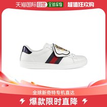 【99新未使用】香港直邮GUCCI 男士白色皮革板鞋 477102-D0P80-91