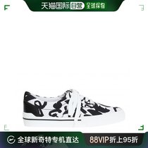 香港直邮VERSACE 男士白色和黑色系带图案运动鞋 DSU6437-D4TXG-D
