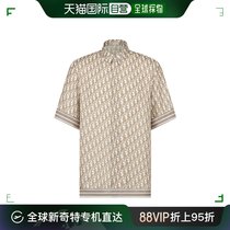 香港直邮潮奢 DIOR 迪奥 男士DIOR OBLIQUE 短袖衬衫