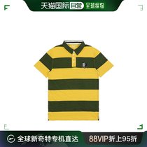 香港直邮Emporio Armani阿玛尼男士POLO衫黄绿色条纹简约短袖休闲