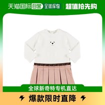 香港直邮潮奢 Fendi 婴儿徽标连衣裙童装