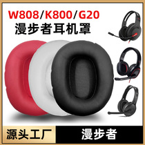 适用漫步者W808BT耳罩G20耳机套K800头戴式K815P头梁垫G1海绵配件