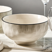 日式汤碗家用2023新款陶瓷汤面碗大号8英寸盛汤盆高级感大碗面碗