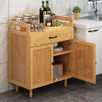 2022茶水柜碗柜简易橱柜厨房餐边柜置物柜家用实木柜子小型收纳储