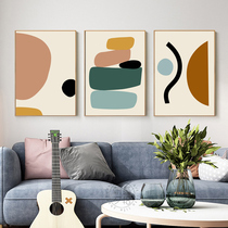 北欧ins现代简约抽象几何三联客厅沙发背景墙装饰画莫兰迪挂画