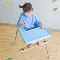 适用宜家餐椅脚踏板竹子料吃饭椅儿童餐桌椅配件宝宝椅踏板垫