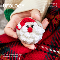 Ufology原创手机壳磁吸气囊支架magsafe桌面万能针织圣诞老人新年