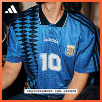 阿根廷队足球休闲文化运动短袖T恤复古球衣男装adidas阿迪达斯