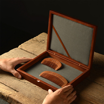 深色梳子竹盒创意复古收纳简约首饰品茶具竹木制磁吸盒包装礼品盒