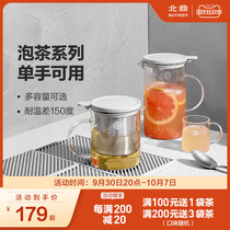 北鼎泡茶壶玻璃茶壶家用过滤耐温差150℃茶具冲茶器花果茶杯水壶