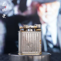 福利价1930年代法国税标纯铜镀银抬臂煤油古董打火机油壶设计独特