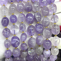 天然紫水晶散珠随形光面手链项链紫玉diy手串珠流行饰品配件材料