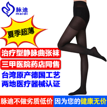 台湾脉迪医疗静脉曲张弹力裤治疗型医用压力袜一级女男夏季超薄款