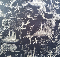 出口外贸棉布平纹布手工diy 家纺布艺 拼布包包地中海航海帆船