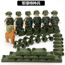 中国积木拼装积木S牌特种兵警察男生益智拼插积木人仔男生玩具