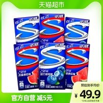 炫迈西瓜味蓝莓味组合28片*6盒共168片无糖口香糖清新零食口气