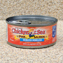 美国进口粉色三文鱼去皮无骨水浸粉鲑鱼罐头PINK SALMON IN WATER