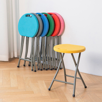 折叠凳子便携塑料小马扎加厚家用高凳简易圆凳户外小板凳军工椅子