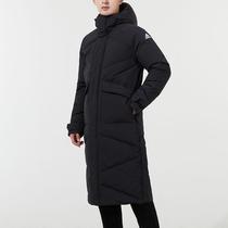 Adidas阿迪达斯 男子长款羽绒服冬季运动保暖防风连帽外套 GT6536