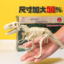 恐龙化石考古挖掘玩具男女孩儿童宝石手工diy霸王龙拼装骨架模型