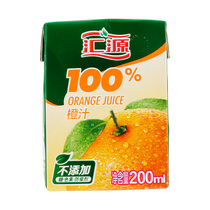 汇源100%橙汁200ml/盒饮料果汁水分浓缩蛋白营养高端早餐品质