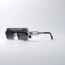 机能风小众机械感墨镜UV400防紫外线连体赛博朋克未来感太阳眼镜