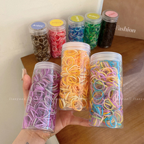 彩色可爱一次性橡皮筋女扎头发绳便携罐装小发圈ins儿童编发头绳