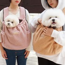 韩国小型犬胸前包猫咪便携外出携带狗狗猫包双肩背包宠物出行用品