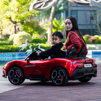 双座儿童电动汽车四轮遥控可坐大人跑车亲子小孩宝宝可坐人玩具车