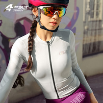 兰帕达夏季骑行服女款专业紧身长袖公路自行车单车骑车服装锦绣
