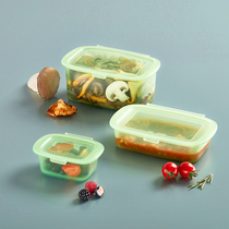 乐葵硅胶保鲜盒食品级辅食分装可微波冷冻长方形冰箱专用收纳盒
